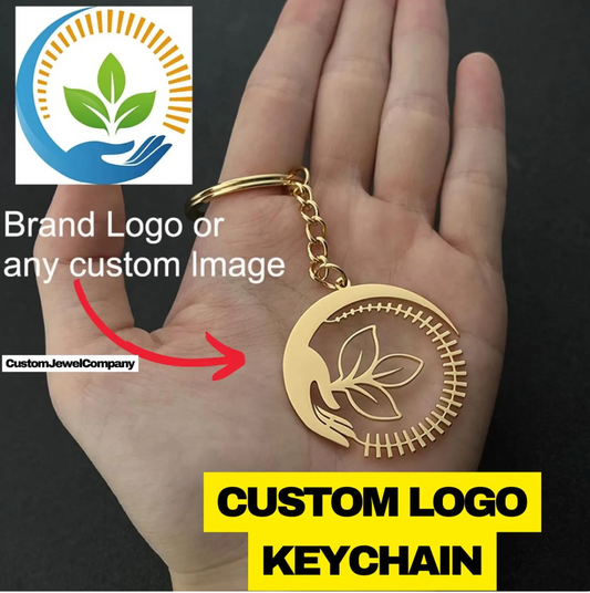 Custom Logo Keychain | Personalized Keychain | Custom Brand Logo Keyring