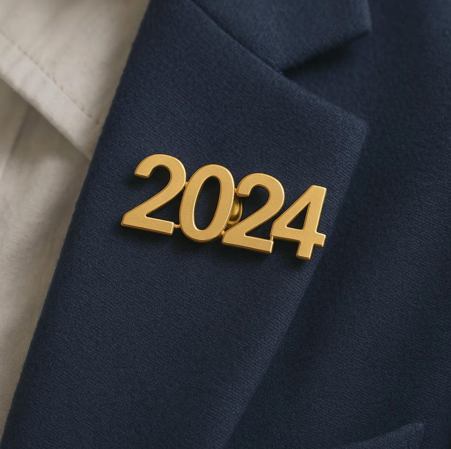 Personalized Number Brooch