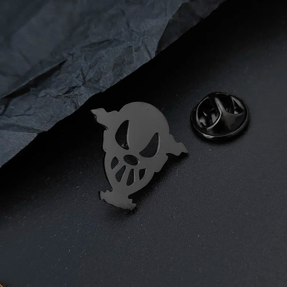 Gothic Horror Skull Brooch