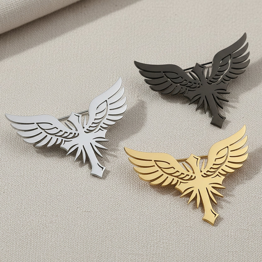 Wings Cross Brooch Pin