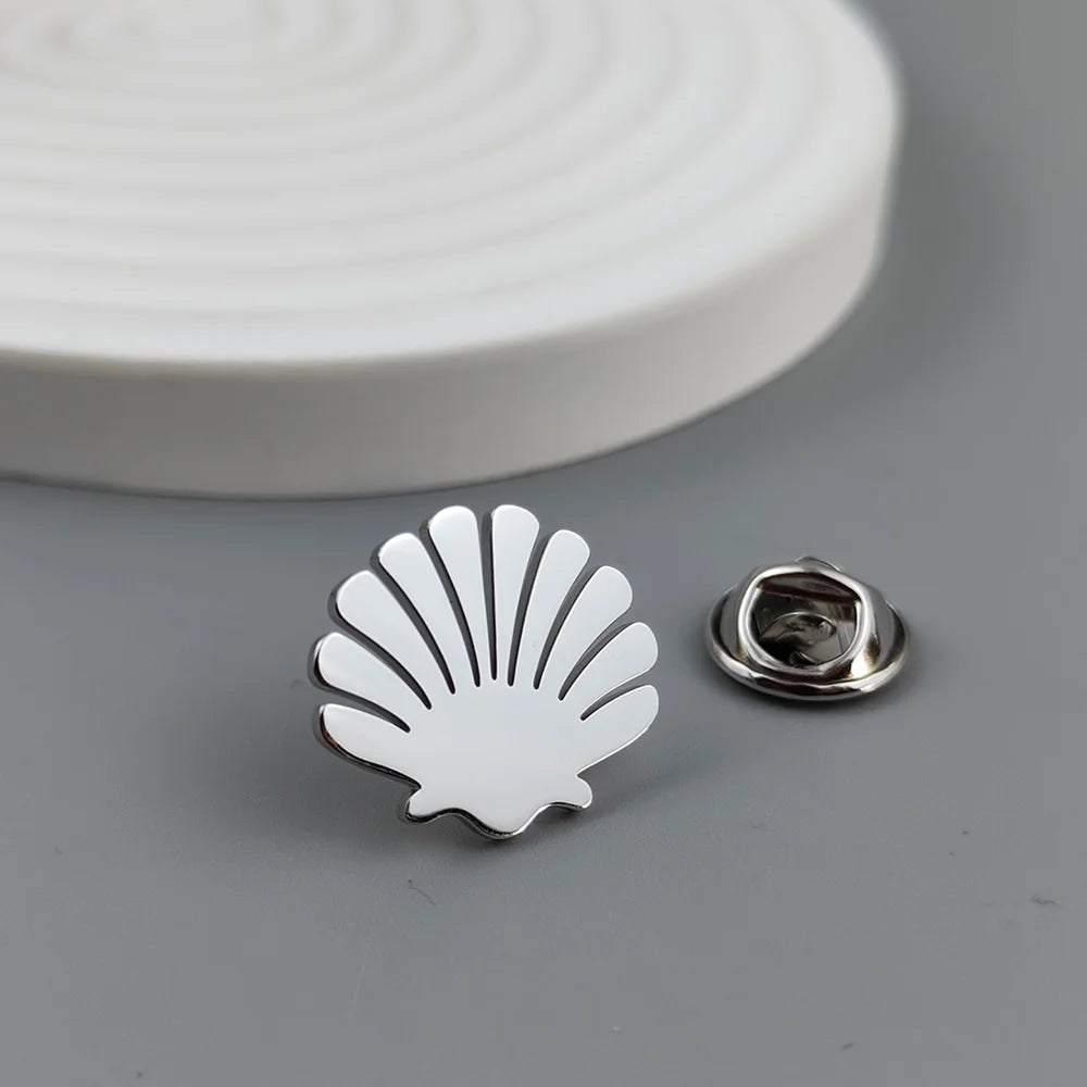 Shell Shape Brooch Pin