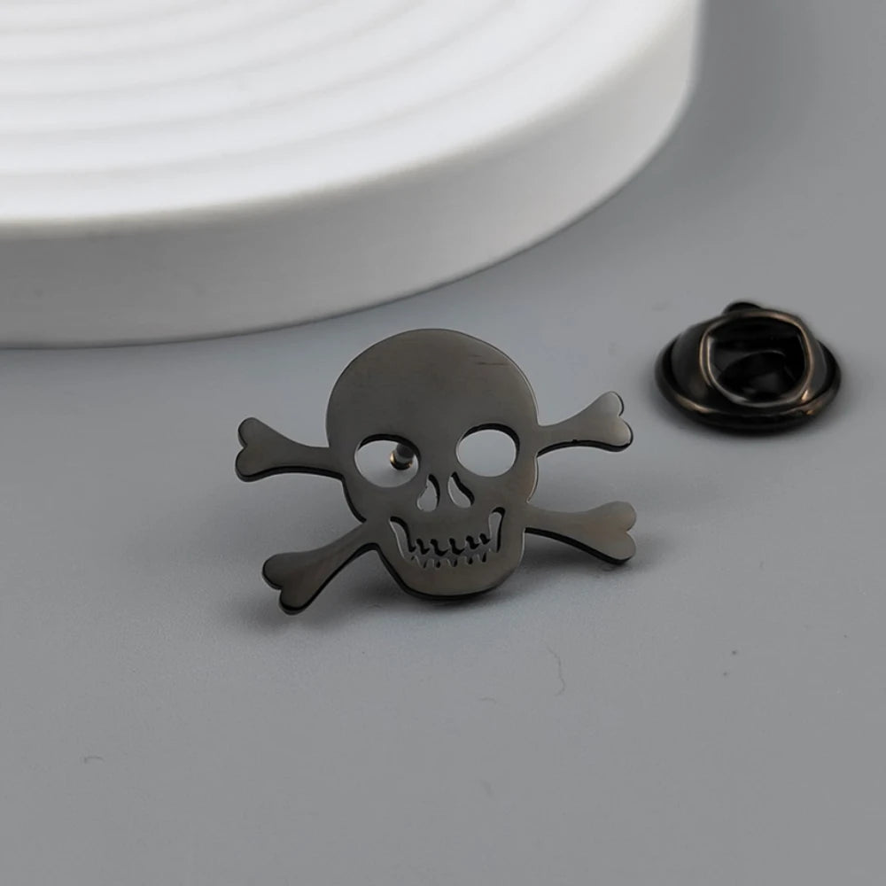 Viking Cross Skull Brooch