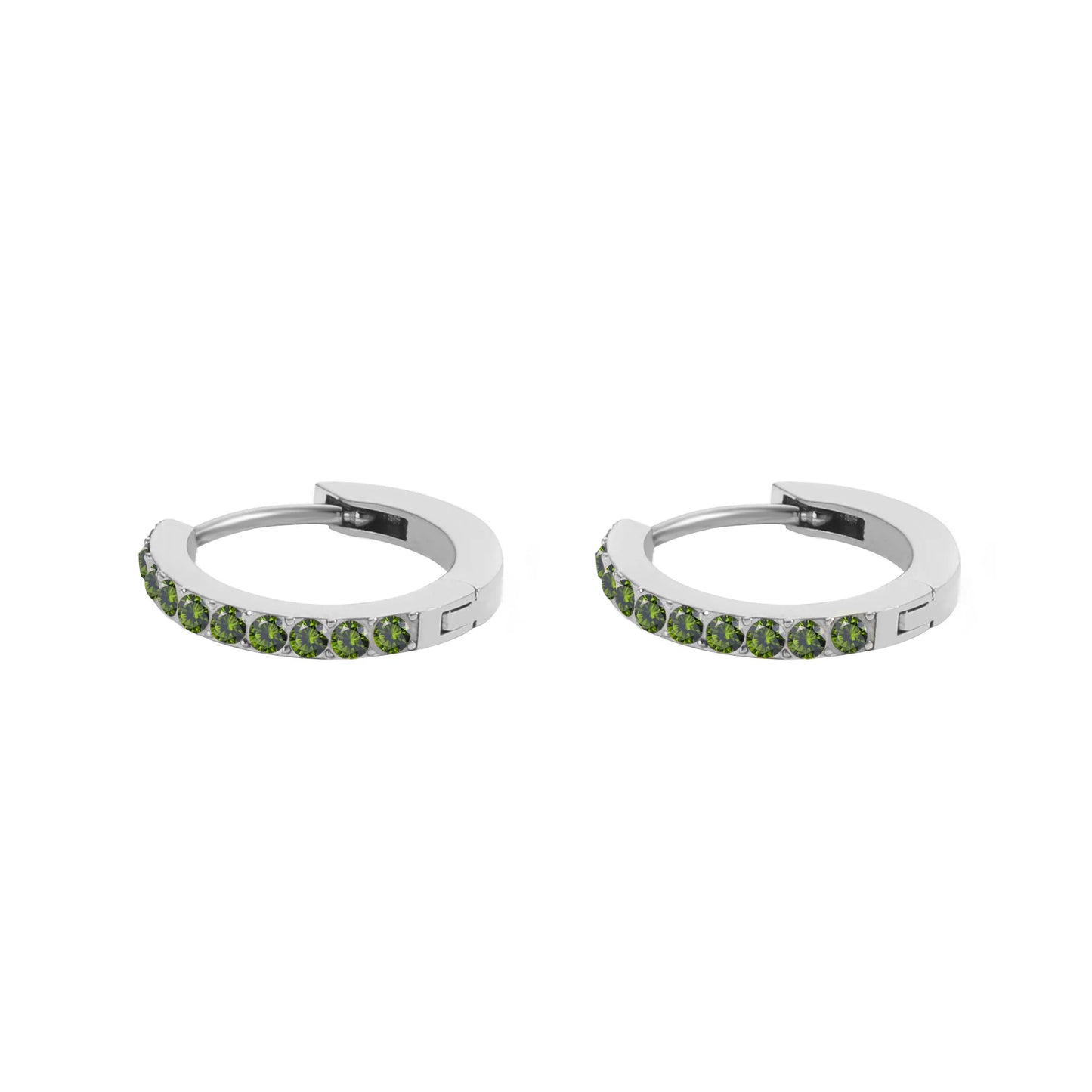 Birthstone Hoop Earrings