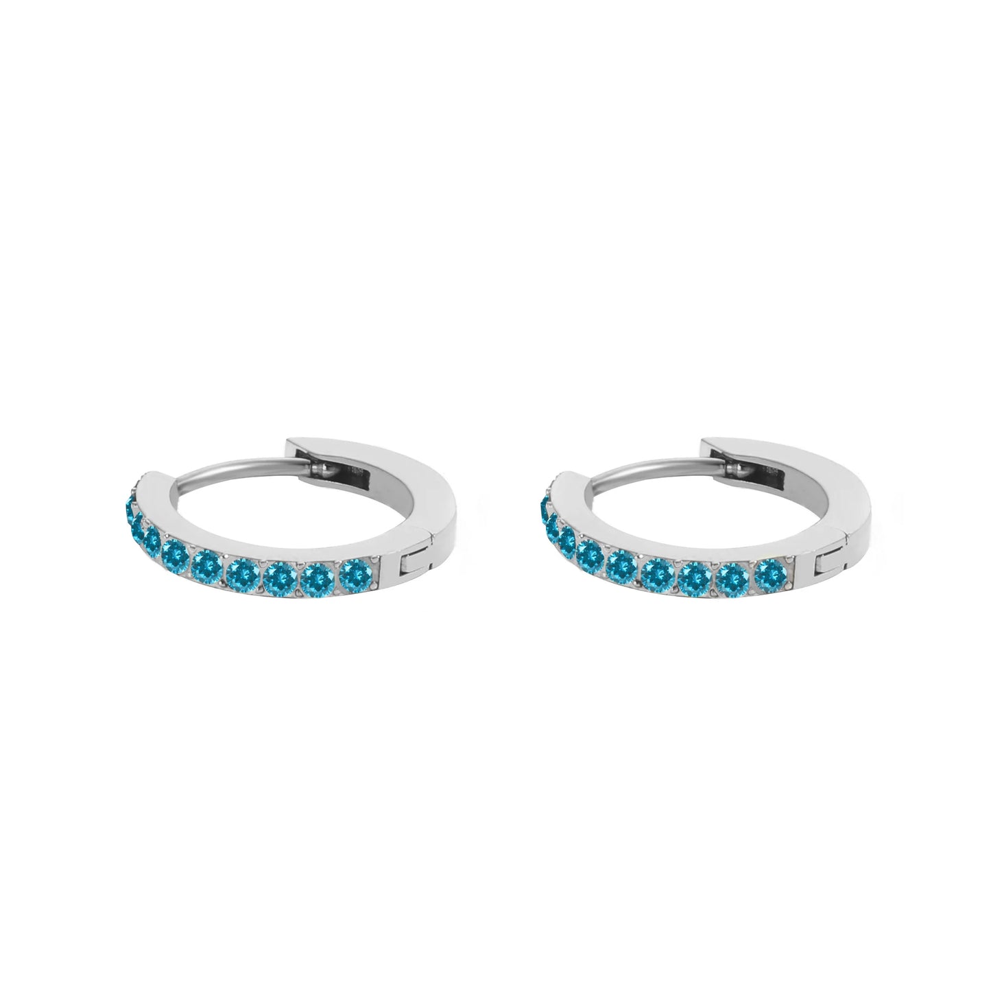 Birthstone Hoop Earrings