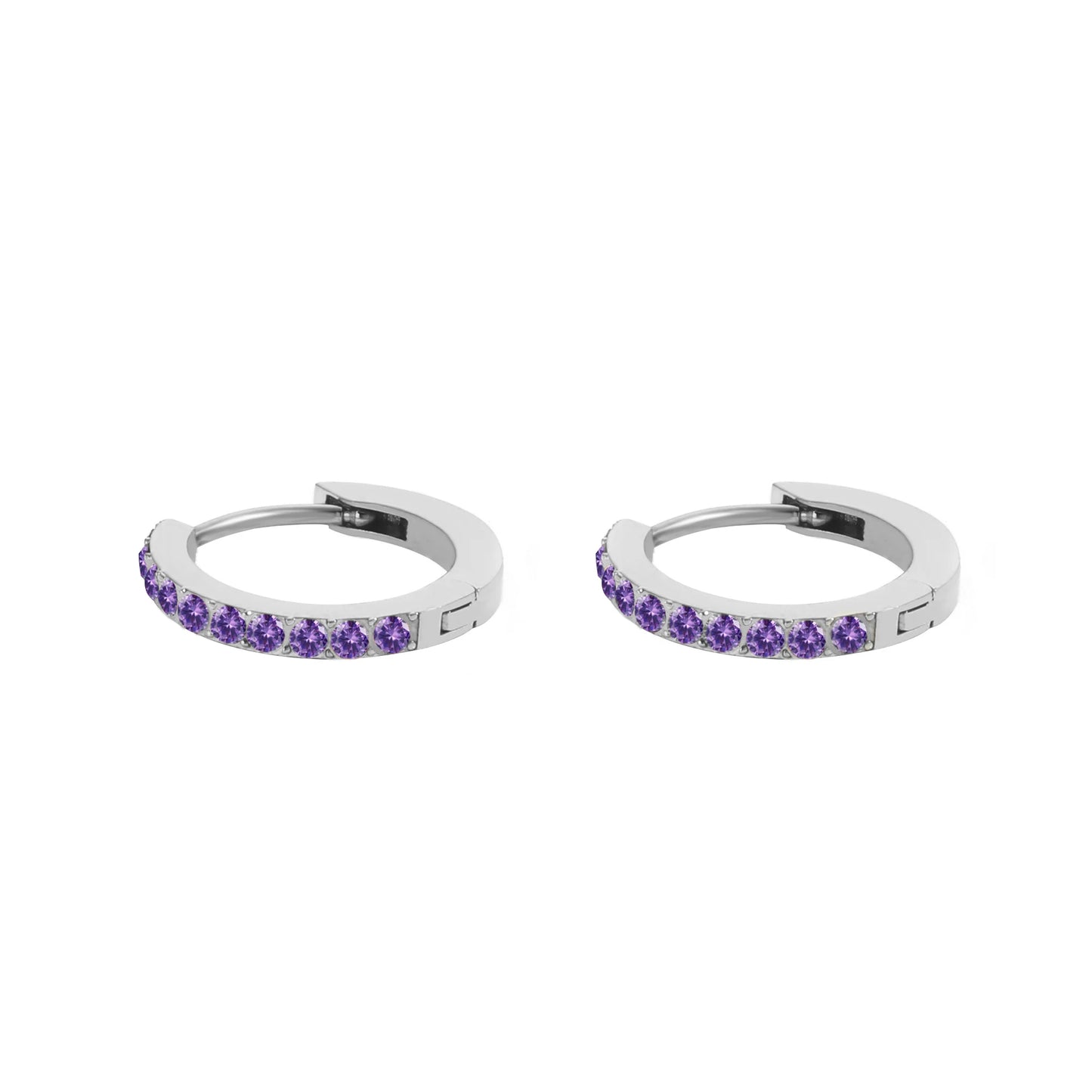 Birthstone Hoop Earrings