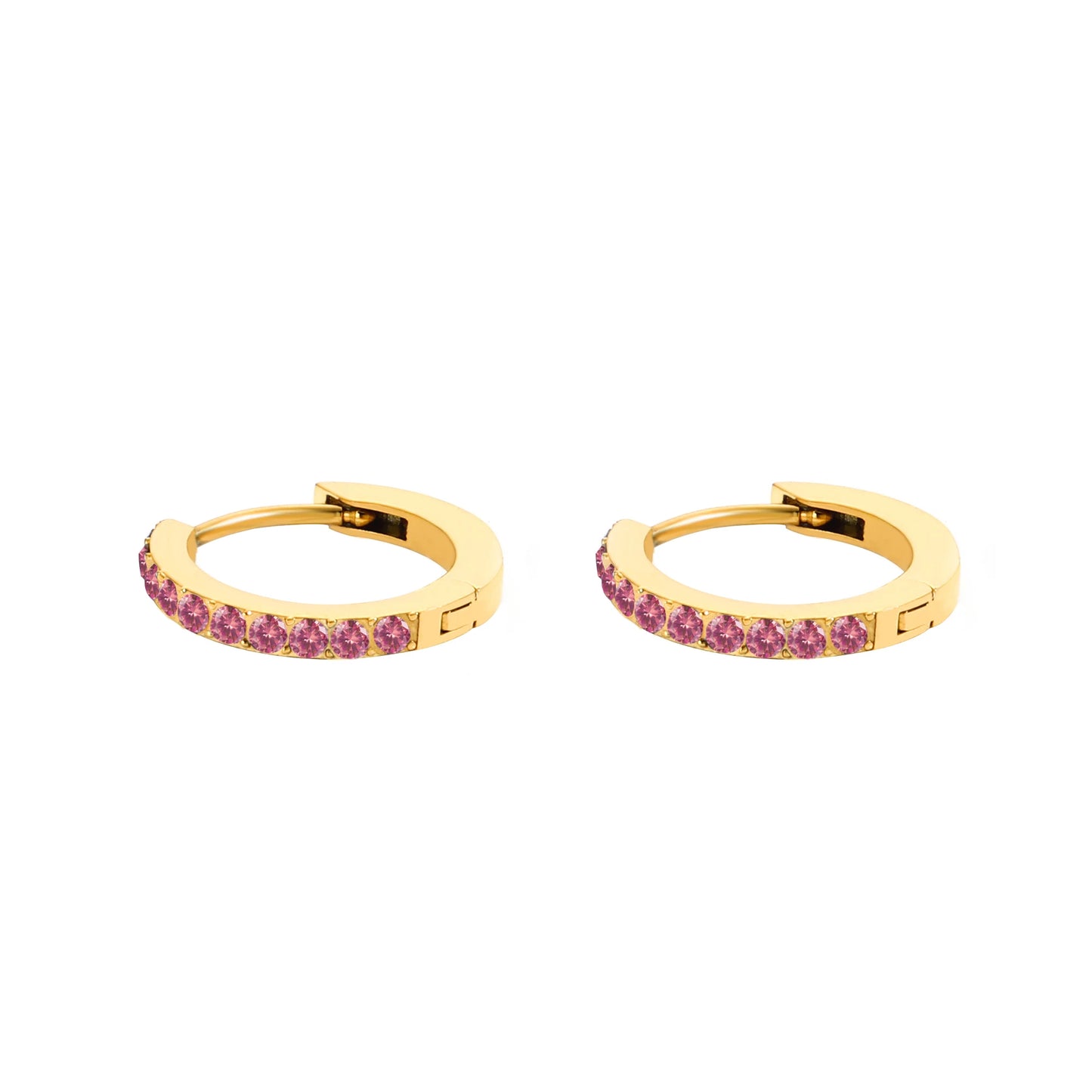Birthstone Hoop Earrings
