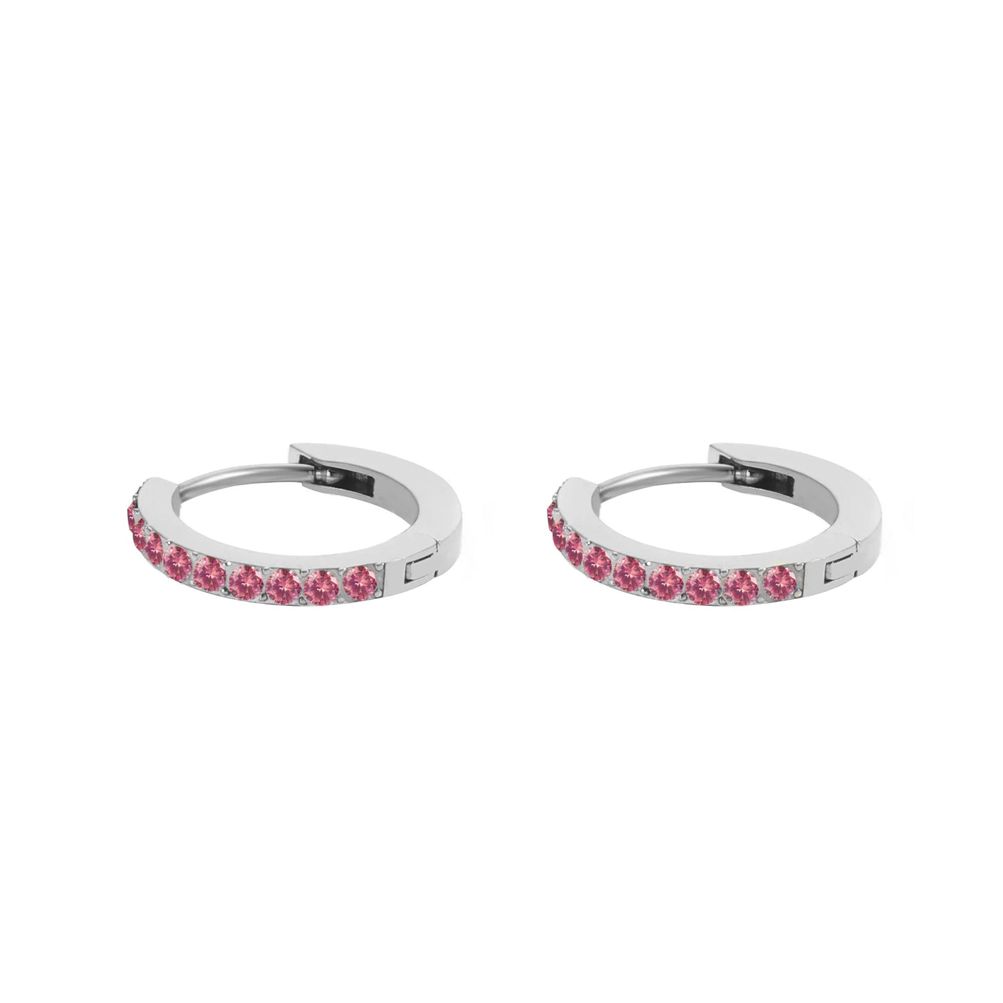 Birthstone Hoop Earrings