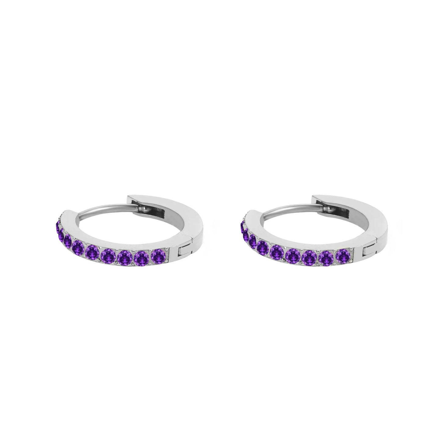 Birthstone Hoop Earrings