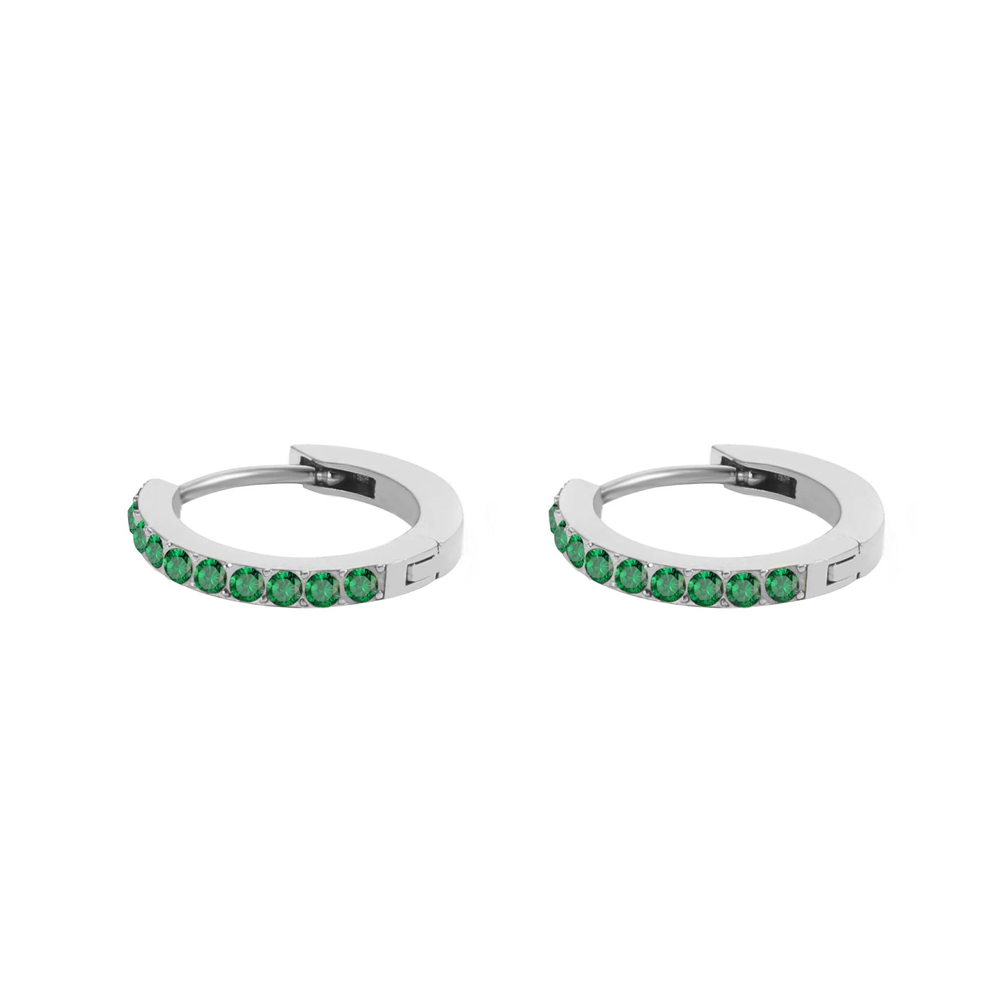 Birthstone Hoop Earrings