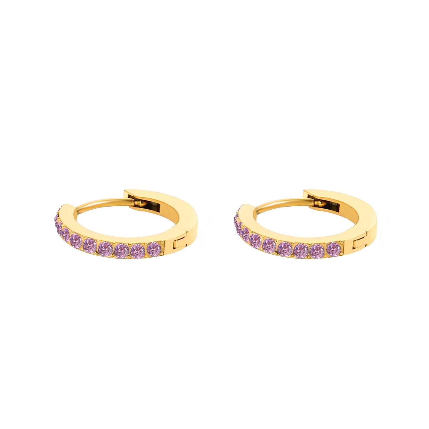 Birthstone Hoop Earrings