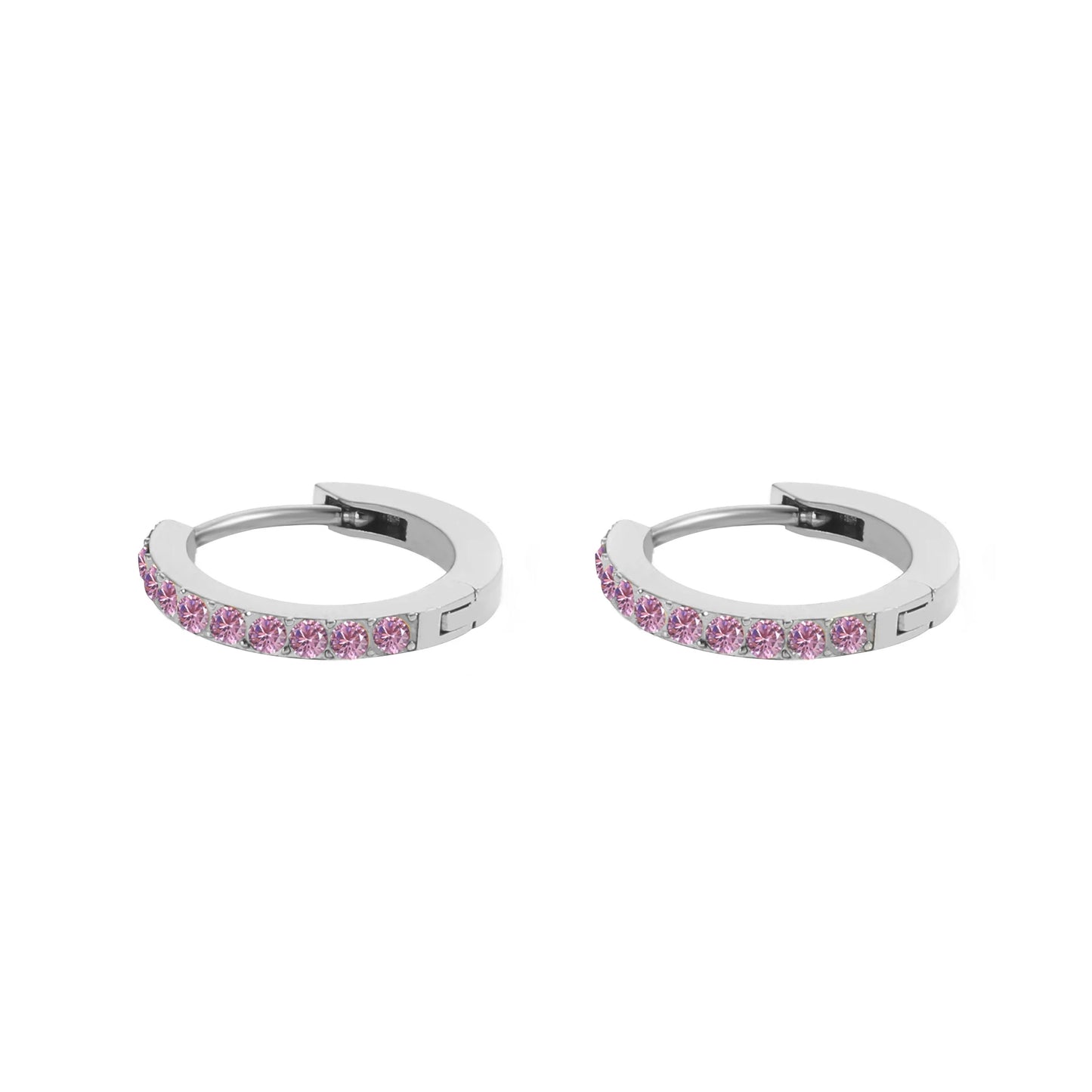 Birthstone Hoop Earrings